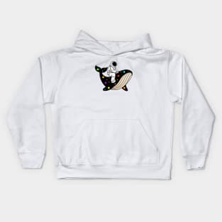 Astronauts And Whale Space Kids Hoodie